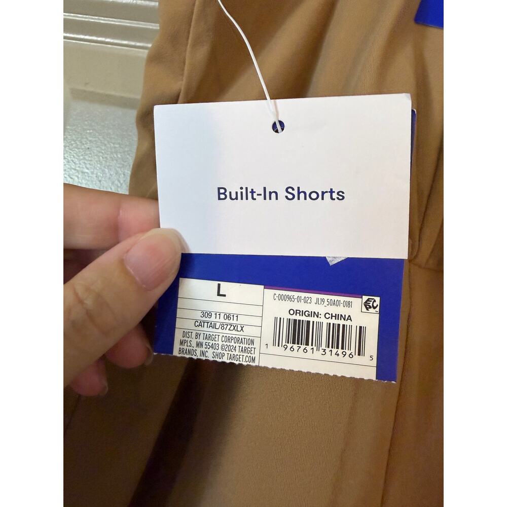 Joylab Womens Size Large Cattail Brown Tan Game Day Drop Waist Skort NWT - Picture 5 of 7